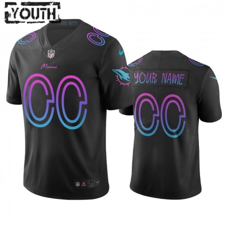 Camiseta Niño NFL Miami Dolphins Personalizar Negro City Edition Vapor Limited